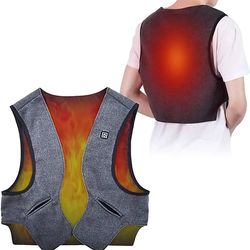 graphene heated vest electric jacket for men winter usb heated coat