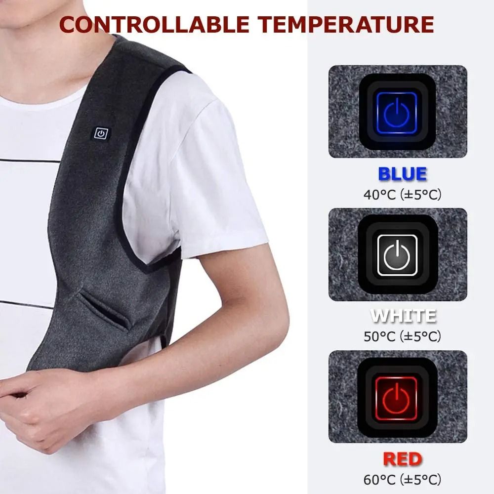 Graphene Heated Vest Electric Jacket For Men Winter USB Heated Coat 1