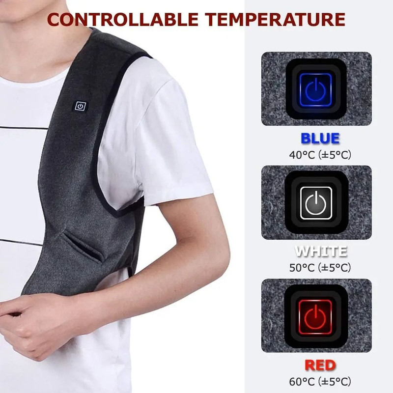 Graphene Heated Vest Electric Jacket For Men Winter USB Heated Coat 1