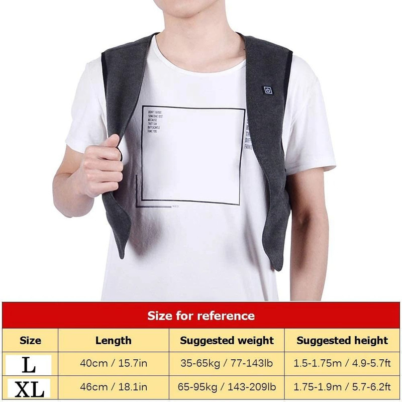 Graphene Heated Vest Electric Jacket For Men Winter USB Heated Coat 3