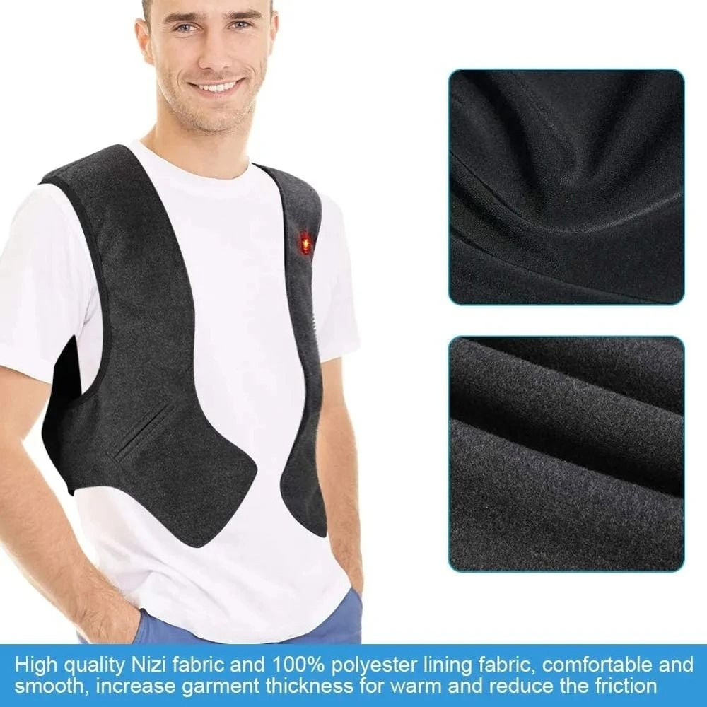 Graphene Heated Vest Electric Jacket For Men Winter USB Heated Coat 5