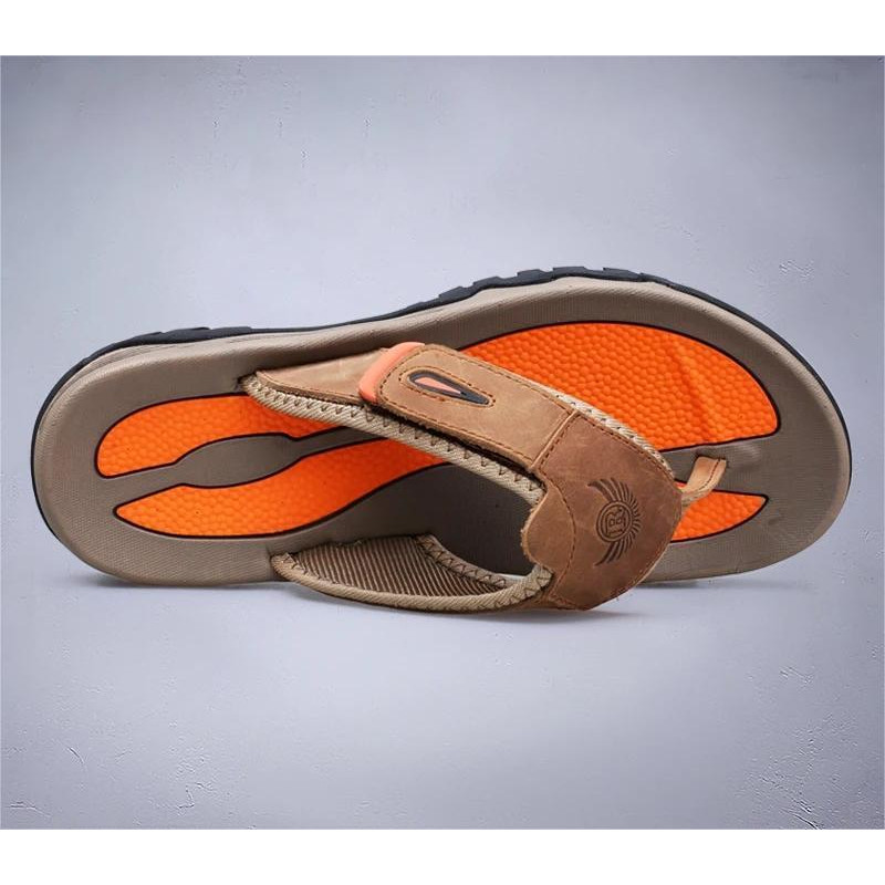 Genuine Leather Men Slippers Outdoor Summer Casual Flip Flops 2