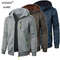 Oversize Hooded Sweatshirt Jacket For Men Winter Warm Zipper Coat 0