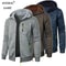 Oversize Hooded Sweatshirt Jacket For Men Winter Warm Zipper Coat 0
