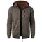 Oversize Hooded Sweatshirt Jacket For Men Winter Warm Zipper Coat 12