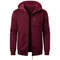 Oversize Hooded Sweatshirt Jacket For Men Winter Warm Zipper Coat 4