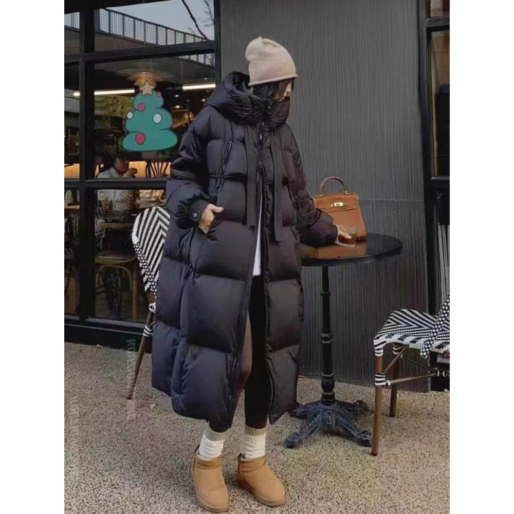 Long Hooded Down Jacket For Women Thick Winter Coat With Duck Down Filling 3