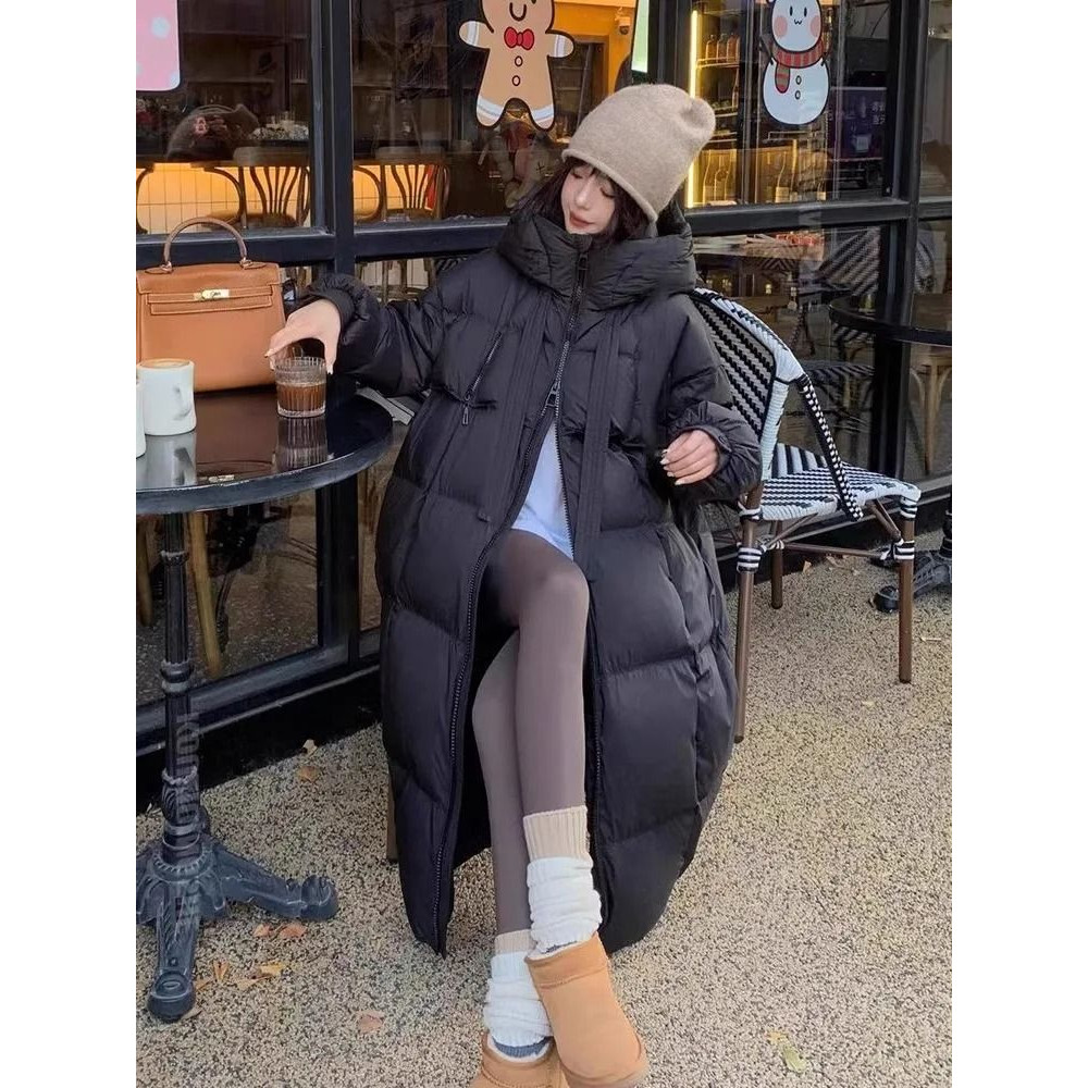 Long Hooded Down Jacket For Women Thick Winter Coat With Duck Down Filling 5