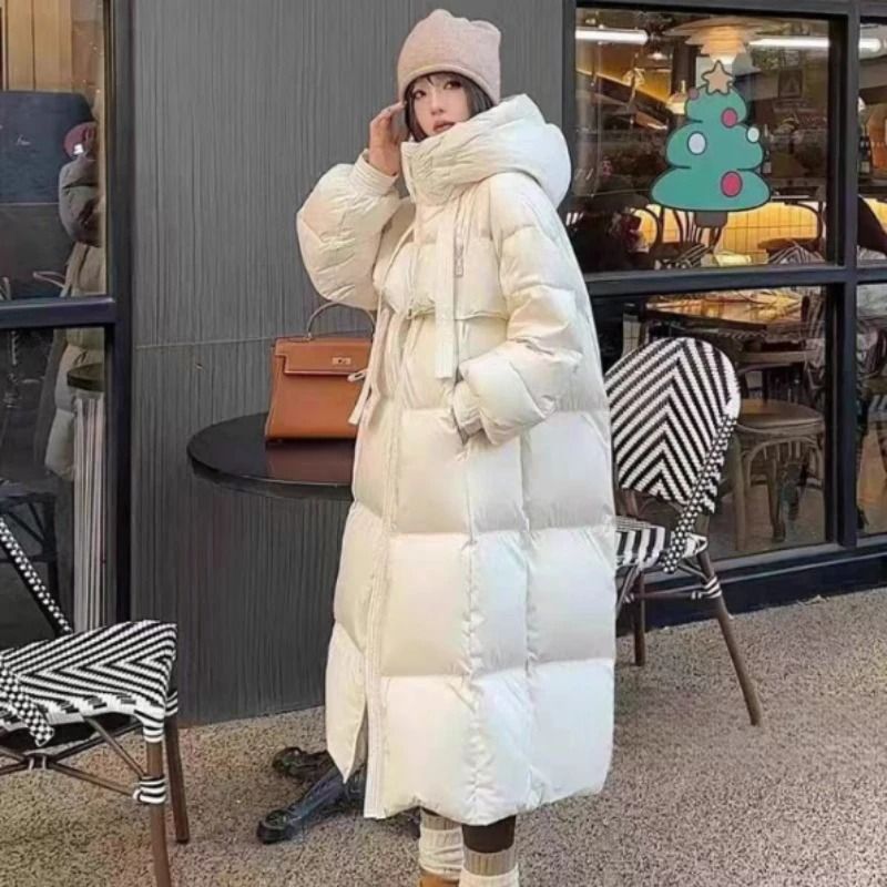 Long Hooded Down Jacket For Women Thick Winter Coat With Duck Down Filling 7