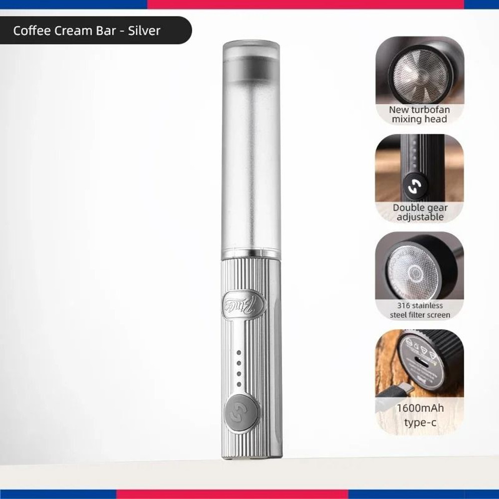 Mini Electric Milk Frother USB Handheld Coffee Whisk Mixer 14