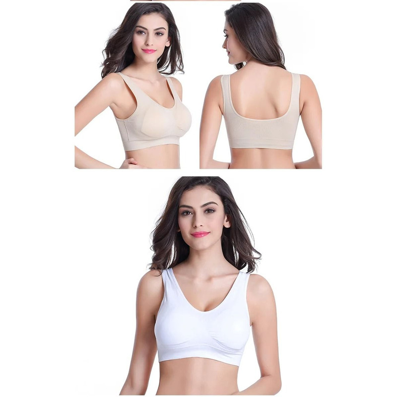 Seamless Wireless Sports Bra Set With Removable Pads 0