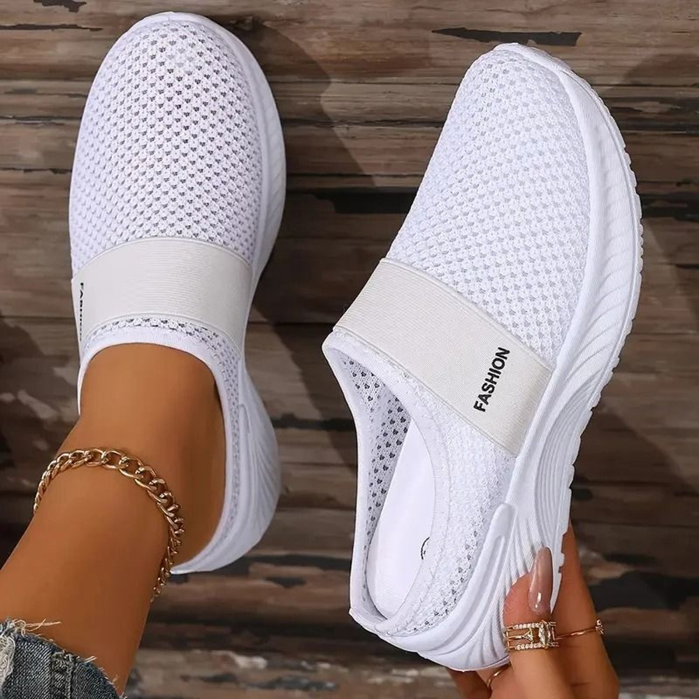 Womens Mesh Slip On Sneakers Comfortable Casual Walking Flats 12