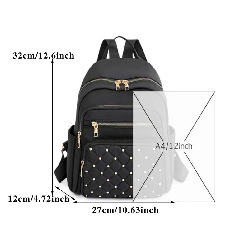 Nylon Travel Backpack Large School Bag For Women Teens 3
