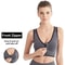 Womens Front Zipper Sports Bra Shockproof Fitness Bralette 0
