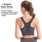 Womens Front Zipper Sports Bra Shockproof Fitness Bralette 1