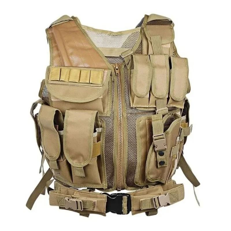 Tactical Multi Pocket Combat Vest For Outdoor Training And Airsoft 7