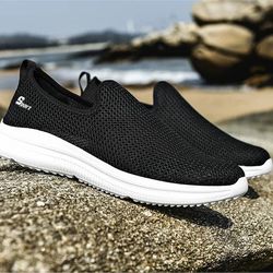 mens breathable mesh sneakers lightweight casual outdoor walking shoes