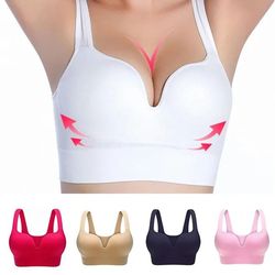 womens wireless sports bra padded fitness running gym bralette