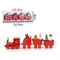 Christmas Wood Train Decoration Moving Ornament Home Holiday Gifts 12