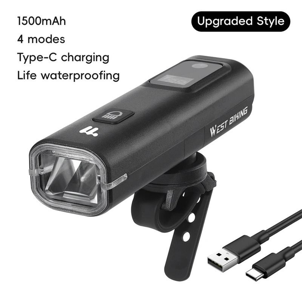 Smart Light Sensing Bicycle Front Headlight 400 Lumen Rechargeable Bike Light 7