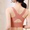 Elegant Front Buckle Lace Wireless Bra With Criss Cross Back 1