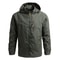 Mens Tactical Windbreaker Waterproof Outdoor Hooded Jacket 9