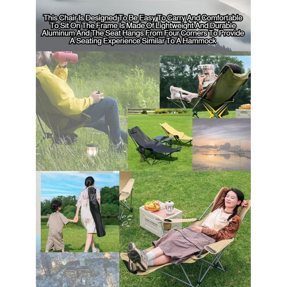 Portable Folding Recliner Chair With Headrest Leg Rest 2