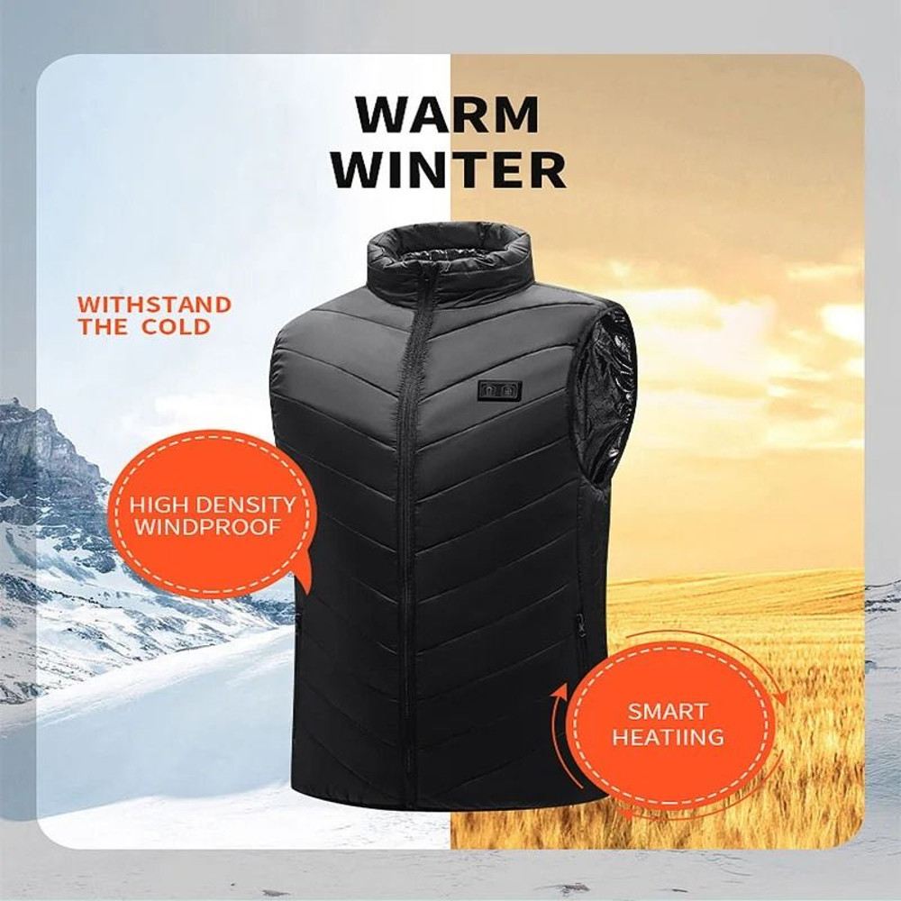 USB Heated Vest Sportswear Coat With 21 Heating Zones 3