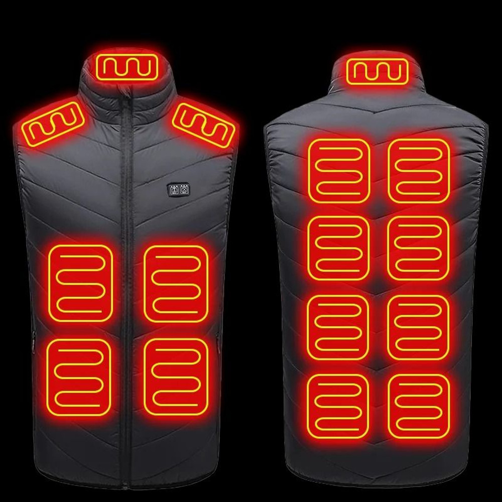 USB Heated Vest Sportswear Coat With 21 Heating Zones 8