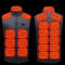 USB Heated Vest Sportswear Coat With 21 Heating Zones 9