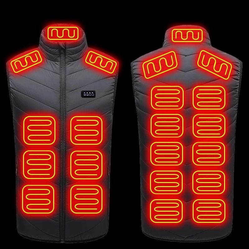 USB Heated Vest Sportswear Coat With 21 Heating Zones 9