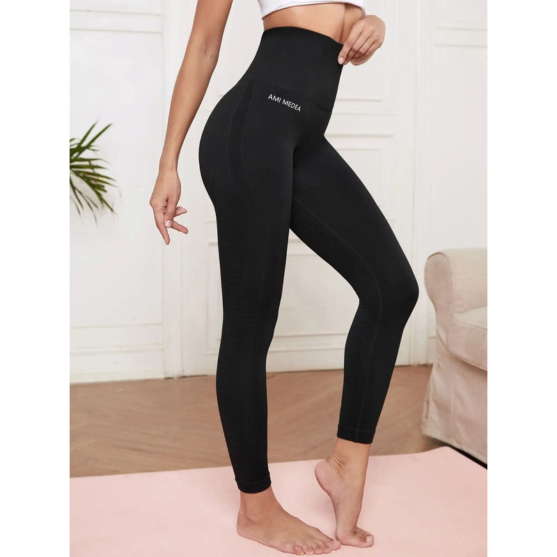 Women Seamless Hip Lifting High Waist Fitness Leggings 2