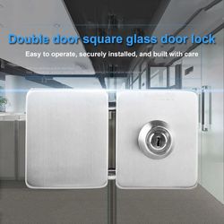 no-drill double-sided glass door lock stainless steel 10-12mm