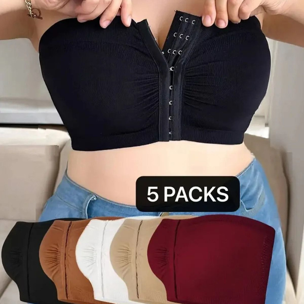 Strapless Front Button Wireless Bra With Seamless Support 2