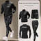 Mens Summer Quick Dry Sportswear Four Piece Fitness Set 4