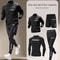 Mens Summer Quick Dry Sportswear Four Piece Fitness Set 4
