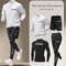 Mens Summer Quick Dry Sportswear Four Piece Fitness Set 5