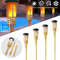 Solar LED Flame Effect Bamboo Garden Light 0