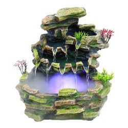 desktop fountain waterfall with rock design