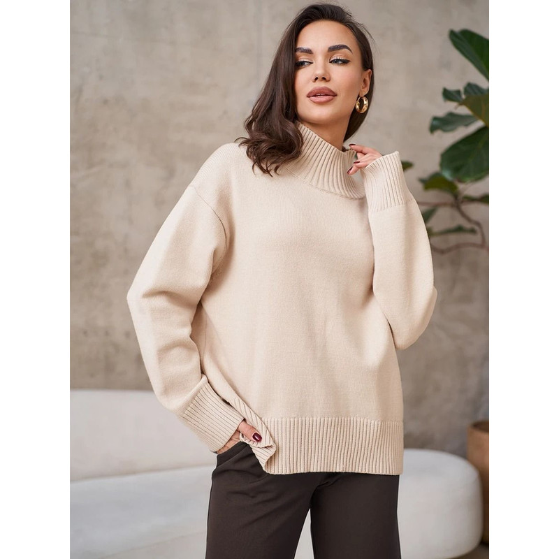 Womens Oversized Turtleneck Winter Sweater 11