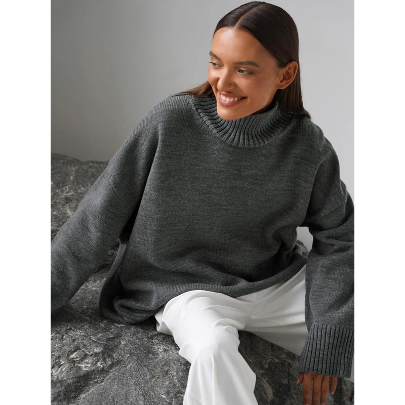 Womens Oversized Turtleneck Winter Sweater 14