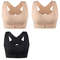 Front Closure Push Up Posture Corrector Bra With Cross Back Support 12