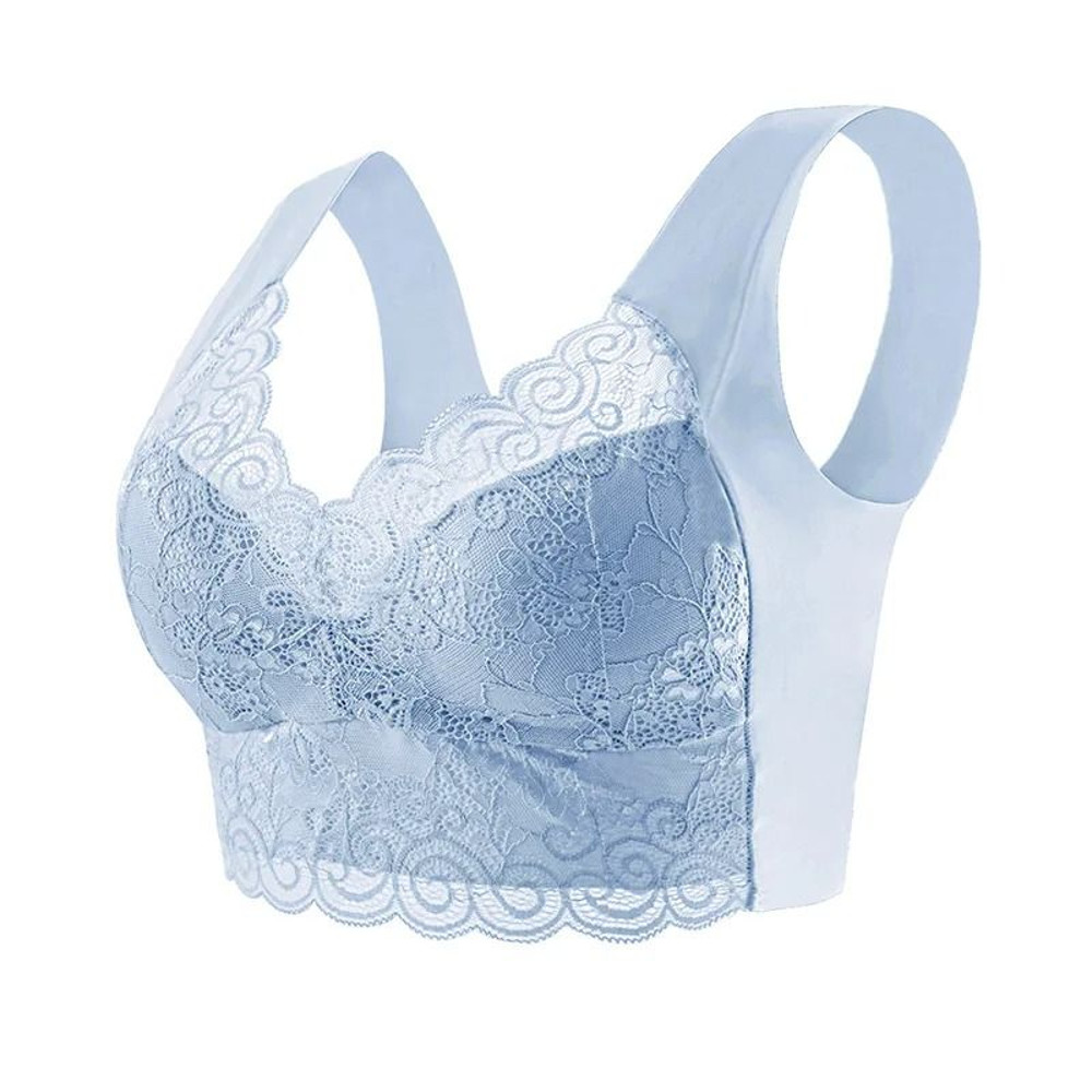 Plus Size Lace Wireless Push Up Bra With Comfortable Support 10