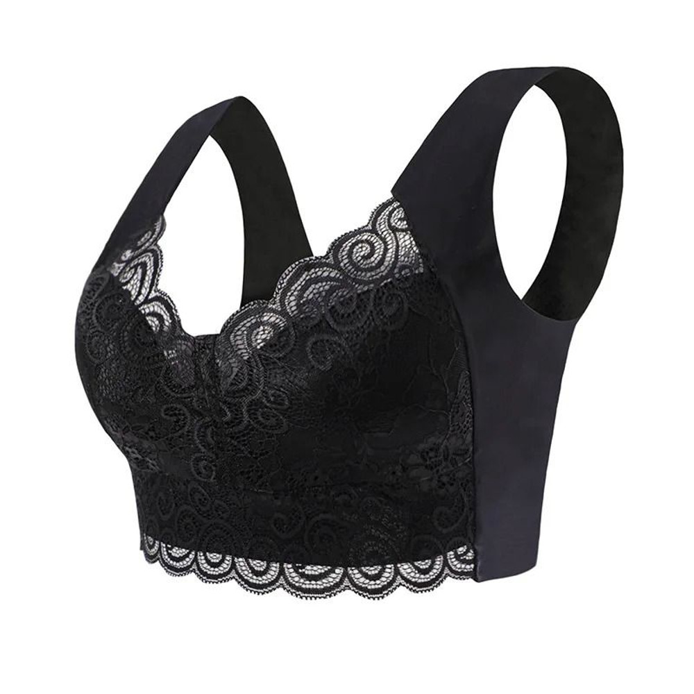 Plus Size Lace Wireless Push Up Bra With Comfortable Support 11