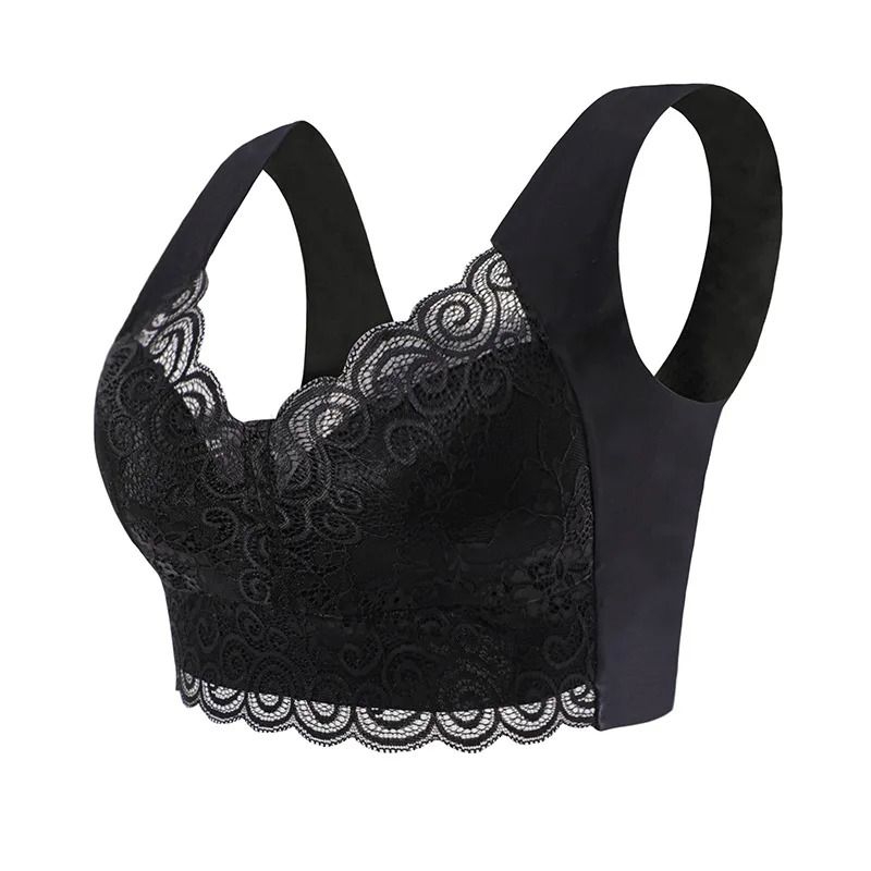 Plus Size Lace Wireless Push Up Bra With Comfortable Support 11