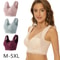 Plus Size Lace Wireless Push Up Bra With Comfortable Support 0