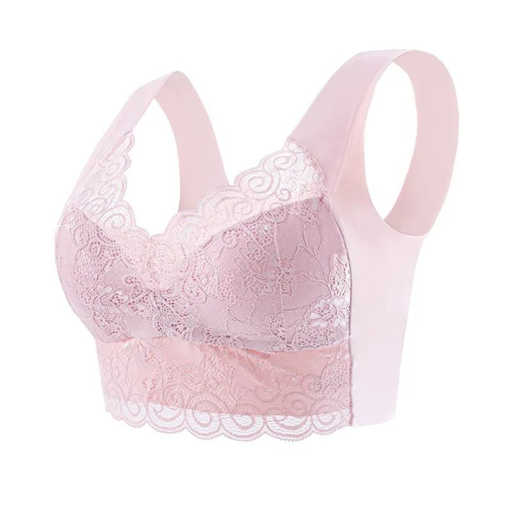 Plus Size Lace Wireless Push Up Bra With Comfortable Support 7