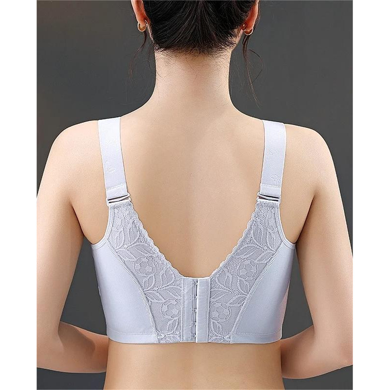 Womens Full Coverage Lace Bra Wirefree Plus Size Comfort 2