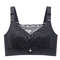 Womens Full Coverage Lace Bra Wirefree Plus Size Comfort 7