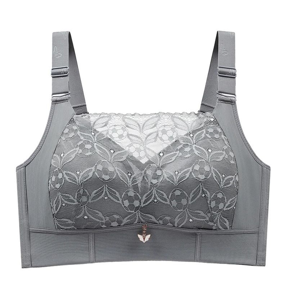 Womens Full Coverage Lace Bra Wirefree Plus Size Comfort 8